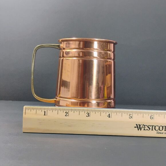 Copper Stainless Steel Moscow Mule Tankarts Mug Set Of 2 Old Style Beer Cups Lot - Picture 7 of 11